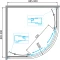 Душевой уголок 90x90 см BelBagno DUE-R-2-90-P-Cr текстурное Душевой уголок 90x90 см BelBagno DUE-R-2-90-P-Cr текстурное - 6