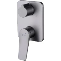 Смеситель для ванны Lemark Bronx LM3728GM встраиваемый, графит