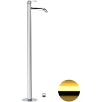 Смеситель напольный для раковины Remer Atelier AL18DO с донным клапаном, золотой