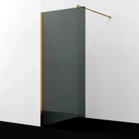 Душевая перегородка WasserKRAFT Rur 30W40BG-TG 120 см, профиль золотой матовый, стекло тонированное