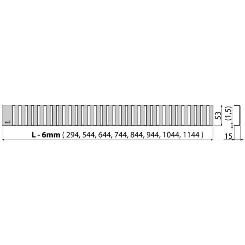Душевой канал 944 мм нержавеющая сталь AlcaPlast APZ101 Line APZ101-950 + LINE-950M