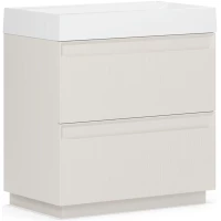 Тумба под раковину Belux Базель Н 80-02 4810924283467 80,2 см, напольная, светлый миндаль матовый