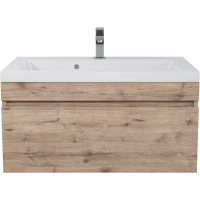 Тумба с раковиной Uperwood Eva 3930313471 74,5 см, подвесная, крафт табачный