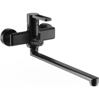 Смеситель для ванны Tokito Kudo TOK-KUD-1015 с душевым гарнитуром, черный матовый