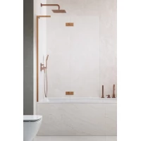 Шторка на ванну Radaway Essenza 8 SL Brushed Copper PND II 120 Left 10500120-93-01L 120 см L, профиль медь матовая, стекло прозрачное