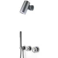 Душевой комплект Bronze De Luxe Liberty 5011GG-S 80 мм, со смесителем, графит