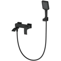 Смеситель для ванны Wonzon & Woghand Fit WW-88639009-MB с душевым гарнитуром, черный матовый