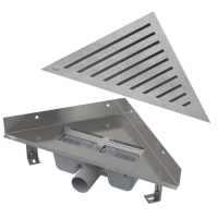 Душевой трап AlcaPlast ARZ1 Grace ARZ1 + GRACE с решеткой, перфорированный, нержавеющая сталь