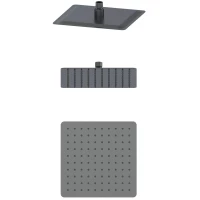 Верхний душ Wonzon & Woghand WW-88DP06-BGM 250 мм, темный графит матовый