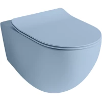 Унитаз подвесной Artceram File 2.0 FLV004 65 00 безободковый, светло-голубой