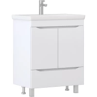 Тумба под раковину Vigo Grani 285 66,4 см, напольная, белый глянец/белый матовый