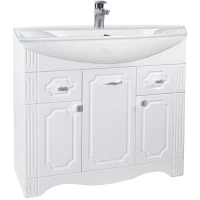 Тумба с раковиной белый глянец 86,5 см Bellezza Кантри 4639914000019 + 4620008197357