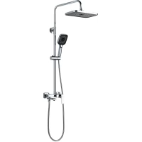 Душевая система Shevanik S9636 290x195 мм, со смесителем, хром
