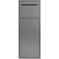 Скрытая настенная ниша Abber Nischen AN3008BST с корзиной и бумагодержателем, нержавеющая сталь