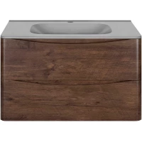 Тумба с раковиной темное дерево 79,4 см Vincea Paola VMC-2P800RW + VCB-2VP800G