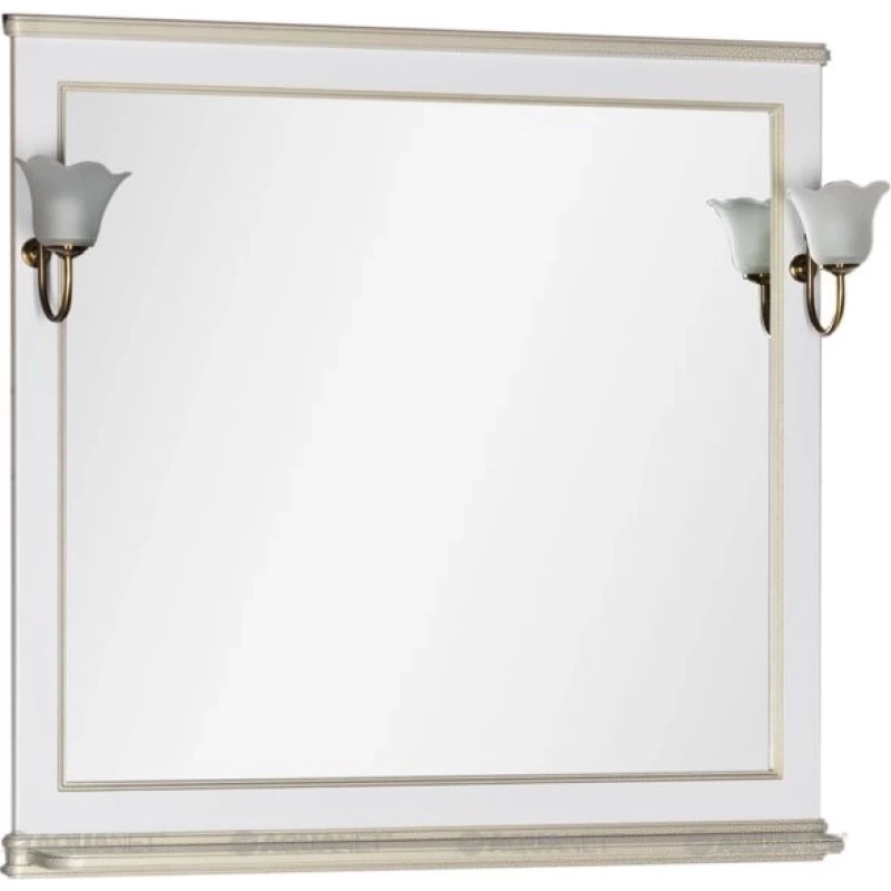 Зеркало 102,2x100 см белый/золото Aquanet Валенса 00182647