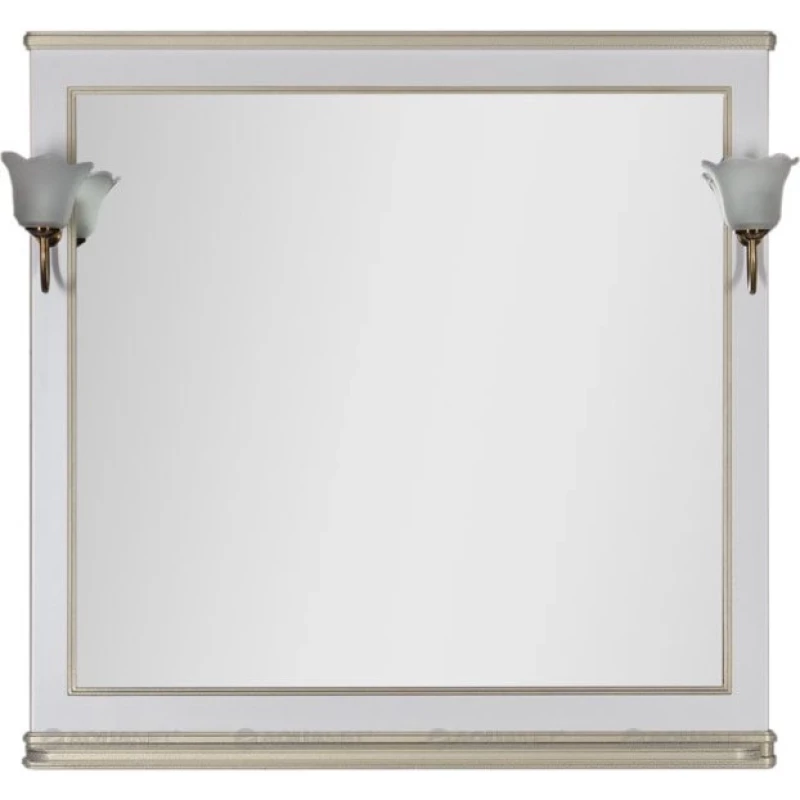 Зеркало 102,2x100 см белый/золото Aquanet Валенса 00182647