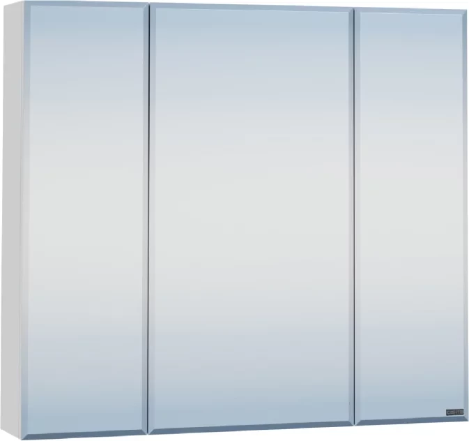 Зеркальный шкаф 79,3x73 см белый глянец Санта Стандарт 113010
