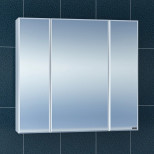 Изображение товара зеркальный шкаф 79,3х73 см белый глянец санта стандарт 113010