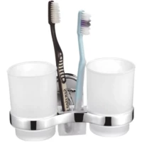 Стакан для зубных щеток D-Lin D212700 двойной, настенный, хром