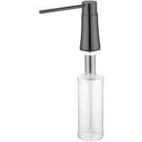 Дозатор для жидкого мыла Boheme 630-SGM 300 мл, встраиваемый, для кухни, графит глянец