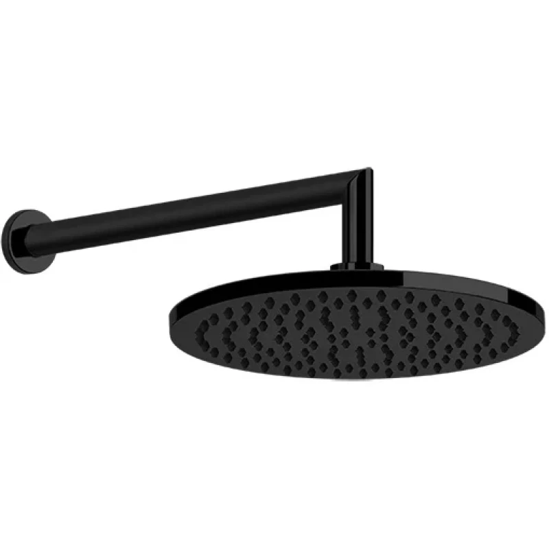 Верхний душ Gessi Emporio 47284#299 201,5 мм, с кронштейном, черный матовый