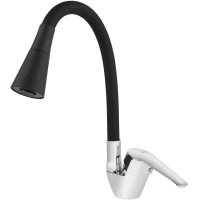 Смеситель для кухни Viko V-3524 с гибким изливом, хром/черный
