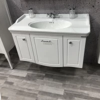 Тумба с раковиной белый глянец 100 см Comforty Палини 00004148011