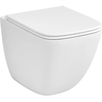 Унитаз подвесной Grossman GR-4497SQC безободковый, торнадо, с сиденьем микролифт, белый