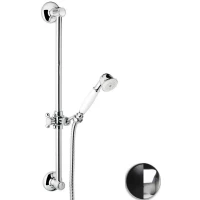 Душевой гарнитур Emmevi C02541NC 1 режим, хром/черный