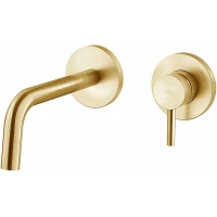 Смеситель для раковины Paffoni Light LIG007HGSP70 встраиваемый, без донного клапана, золотой матовый