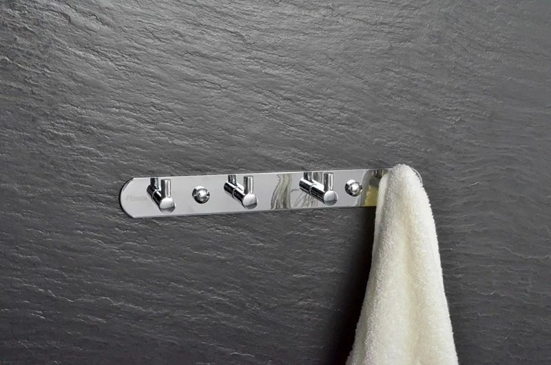 Планка с крючками Fixsen Hotel FX-31005-4 для ванны, хром