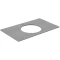 Столешница 79,6 см серый матовый для накладных раковин Kerama Marazzi Plaza Modern Про Дабл PL5.DD500600R\80 - 1