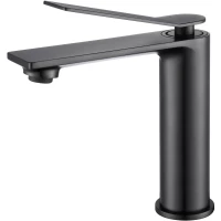 Смеситель для раковины Vincea Verse VBF-2VE1GM без донного клапана, вороненая сталь