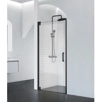 Душевая дверь 90 см BelBagno MARMI-B-1-90-C-NERO прозрачное