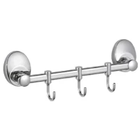 Планка с крючками Haiba HB1615-3 для ванны, хром