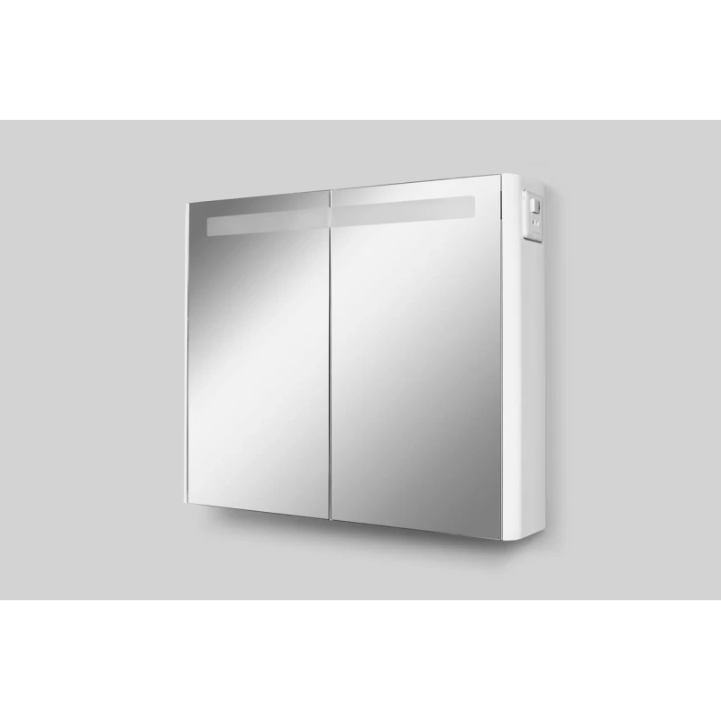 Зеркальный шкаф 80x70 см белый глянец Am.Pm Bliss L M55MCX0801WG