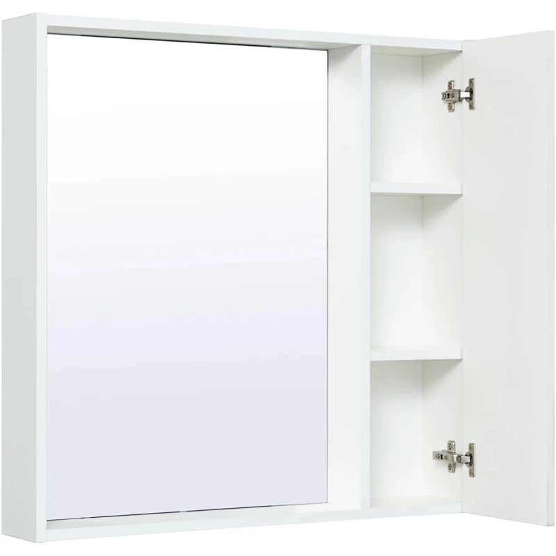 Зеркальный шкаф 65x75 см белый L/R Runo Манхэттен 00-00001044