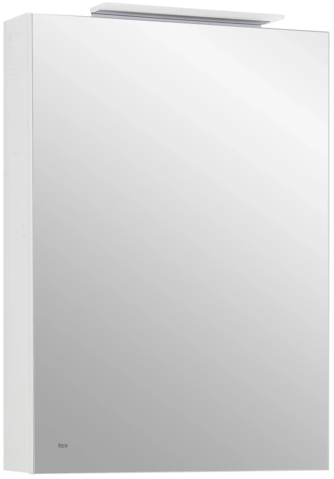 Зеркальный шкаф 50x70 см белый матовый R Roca Oleta A857644501 зеркальный шкаф roca oleta 60х70 левый белый матовый a857645501