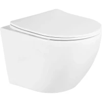 Унитаз подвесной GID Tr2122TF безободковый, торнадо, с сиденьем микролифт, белый