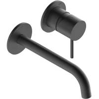 Смеситель для раковины Bossini Teo Z00730.073 встраиваемый, без донного клапана, черный матовый