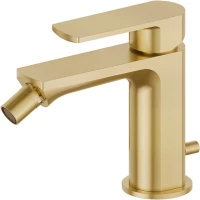 Смеситель для биде Newform Haka 72025.59.097 с донным клапаном, золотой матовый