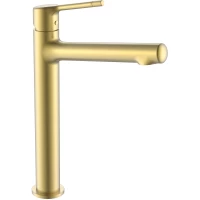 Смеситель для раковины Vincea Feerie VBF-5FE2BG без донного клапана, золотой матовый