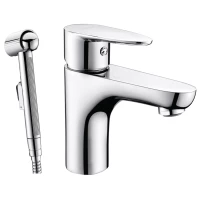 Смеситель для раковины с гигиенической лейкой WasserKRAFT Leine 3508