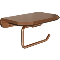 Держатель туалетной бумаги Knotlor Space PH103RB с полкой для телефона, бронза матовая