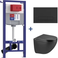Комплект подвесной унитаз Lemark Glazer 9612004 + система инсталляции Lemark Peneda Expert Bit 9812216