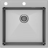 Кухонная мойка Paulmark Kroner-Edge PM775151-BS 51x51 см, нержавеющая сталь