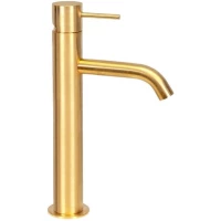 Смеситель для раковины Remer X Style X10LXLBG с донным клапаном, золотой матовый