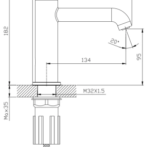 Изображение товара смеситель для раковины splenka s03.10.09 графит матовый