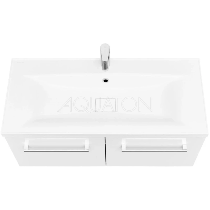 Комплект мебели белый глянец 100,2 см Акватон Мадрид 1A128001MA010 + 1A723031AG010 + 1A111602MA010